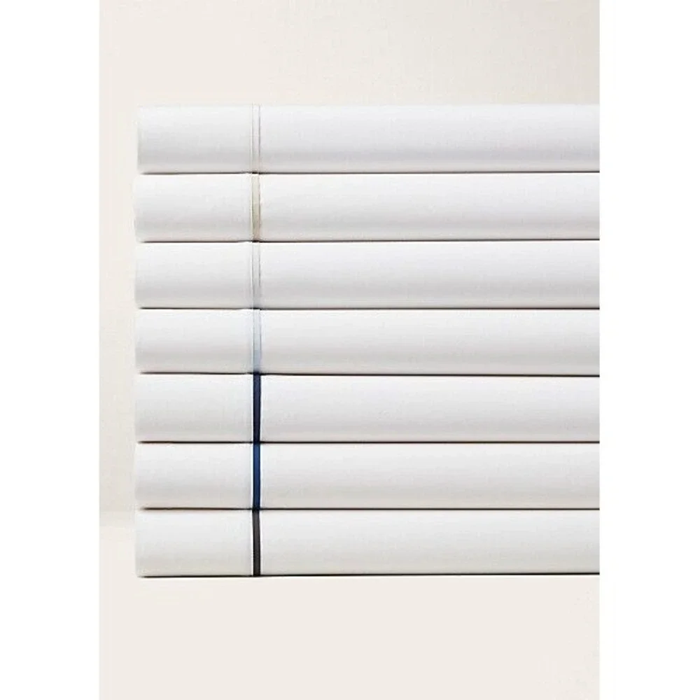 Ralph Lauren Palmer Home Bedding Flat Sheet Oxford Blue White TWIN‎